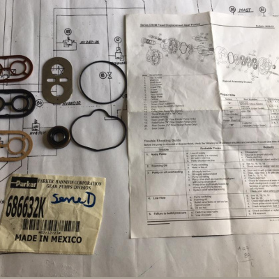 Kit de reparaciones para bomba hidraulica marca parker serie D 